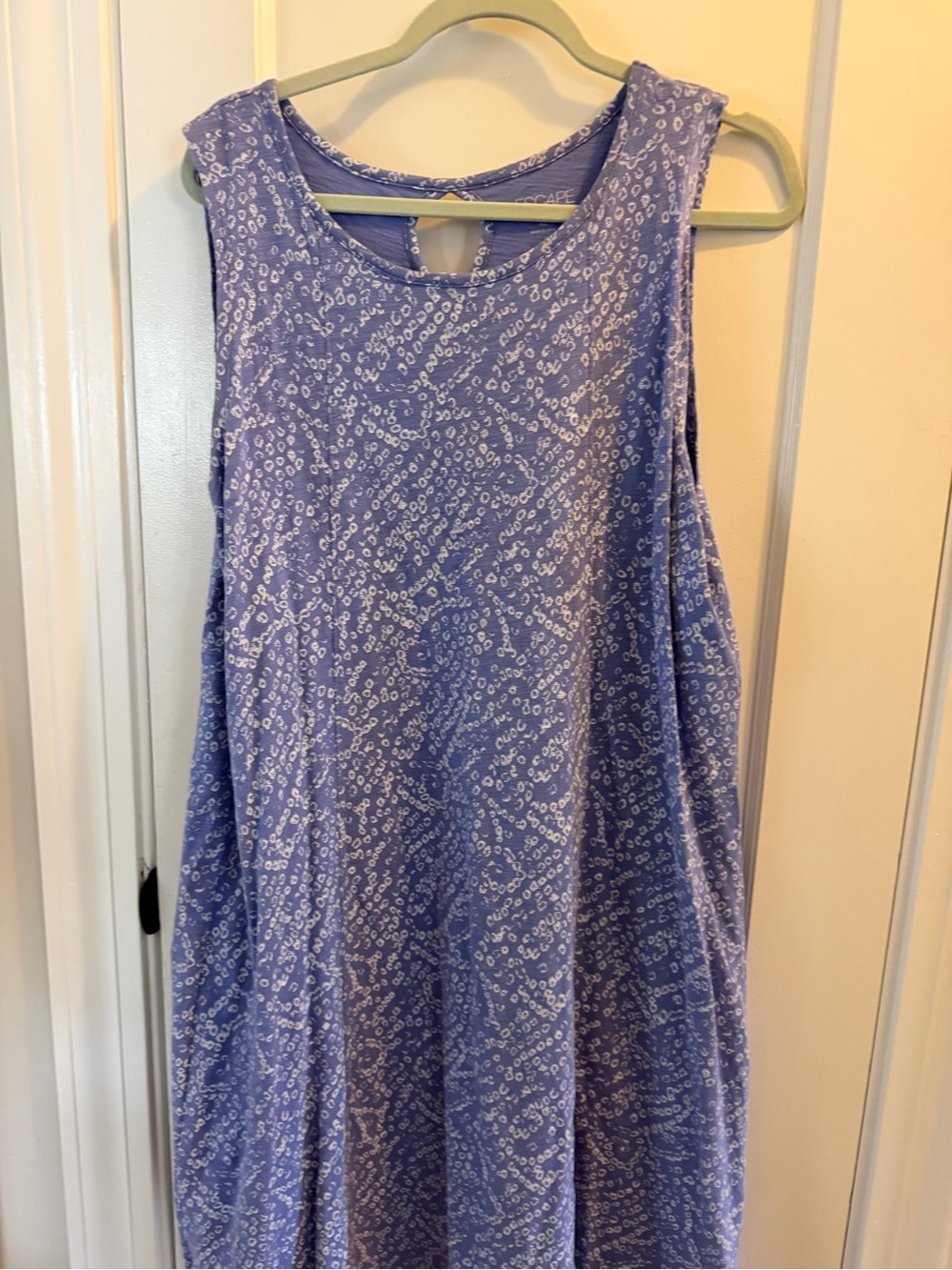 Sleeveless Lavender Printed Swing Dress